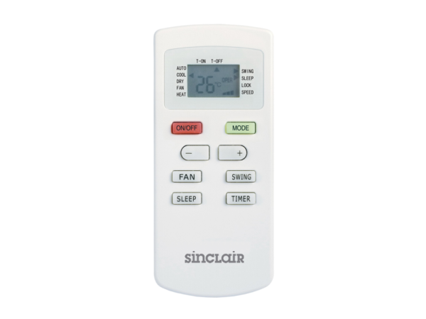 Okenná klimatizácia Sinclair ASW 09 dialkový ovládač