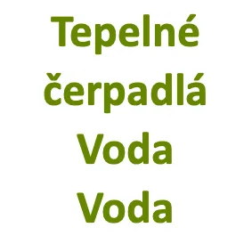 Tepelné čerpadlá Voda Voda